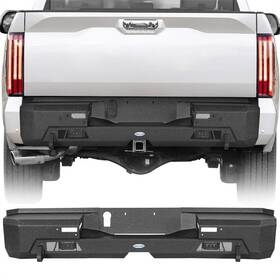 Hooke Road 797034997542 Fit 2022-2026 Toyota Tundra Off-road Rear Back Bumper Black Steel With Led Light
