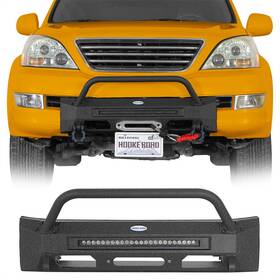 Hooke Road 797034998495 Hr Blink Stubby Front Bumper With Winch Plate Light Bar For 2003-2009 Lexus Gx470