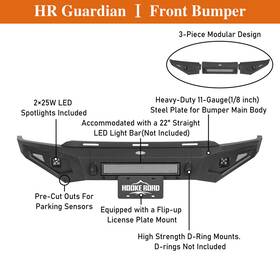 83018303 Hooke Road Fit Ford F-150 2021 2022 2023 Steel Front Bumper Or Rear With Led Lights