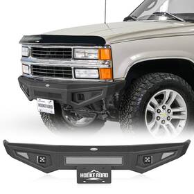 9081 Hooke Road Black Steel Front Bumper For Gmc Sierra Chevrolet C/k 1500/2500/3500 1988-1998