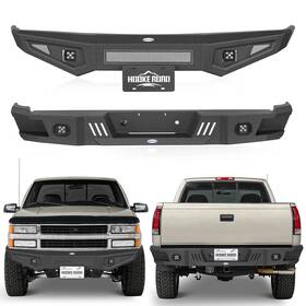 90819084 Hooke Road Heavy Duty Steel Front And Rear Bumper For Chevrolet C/k 1500/2500 88-98 Fleetside