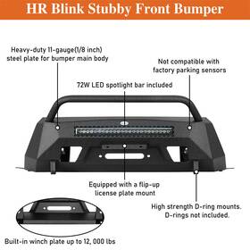 9100910891119113 Hooke Road Front Rear Bumper Side Step Roof Rack For 2015-2020 Chevy Colorado And Gmc Canyon