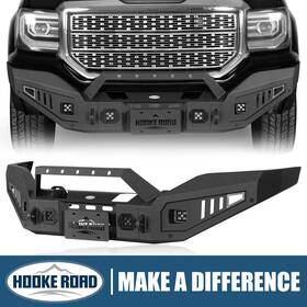 9460 Hooke Road Steel Front Bumper With Bull Bar For Gmc Sierra 1500 2016 2017 2018