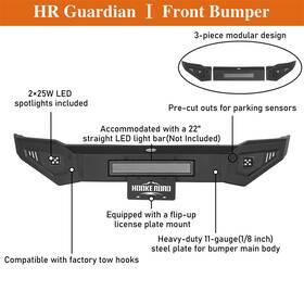 95349531 Hooke Road Heavy Duty Steel Front Rear Bumper With Leds For Silverado 2500/3500 Hd 2015-2019