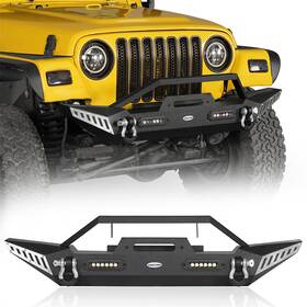 Bxg.1011-s Hooke Road Blade Master Stubby Front Bumper With Winch Plate Fit 1997-2006 Jeep Wrangler Tj