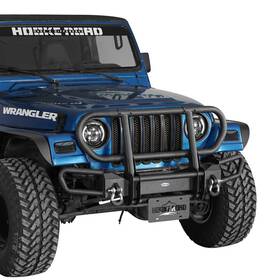 Bxg.1068-s Hooke Road Rock Crawler Front Rear Bumper Kit With Grille Guard For Jeep Wrangler 87-06 Yj Tj