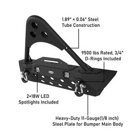 Bxg.2060 Hooke Road Bxg.2039 Steel Stinger Front Bumper Windshield Guard For Jeep Wrangler Jk/jku 2007-2018