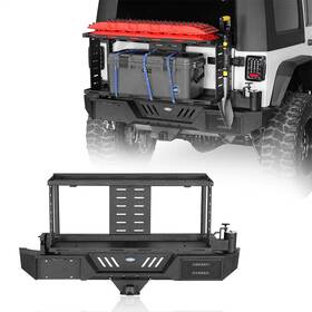 Bxg.2101-s Hooke Road Karoocargo Rear Bumper With Double Cargo Carrier For 2007-2018 Jeep Wrangler Jk