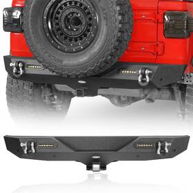 Bxg.3002 Hooke Road Rear Bumper With Tire Carrier For 18-24 Jeep Wrangler Jl Gladiator Jt