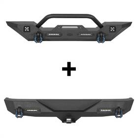 Bxg.2030-bs Hooke Road Bxg.3018-bs/bxg.2030-bs Steel Front Winch Bumper / Rear Fit 2007-2018 Jeep Wrangler Jk 2/4-door