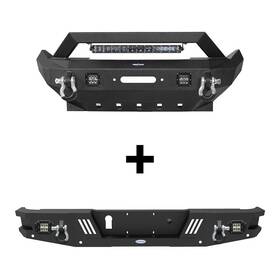 Bxg.7010-s Hooke Road Bxg.3018-s Fit Jeep Gladiator Jt 2020-2025 Textured Steel Front Winch Bumper Rear