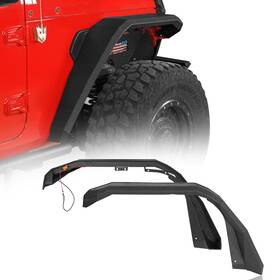 Bxg.7016-s Hooke Road Bxg.3033-s/bxg.7016-s Jt Rugged Front Rear Fender Flares Fit 2020-2025 Jeep Gladiator