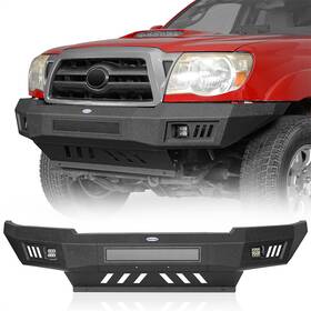 Bxg.4001 Hooke Road Bxg.4001/4008/4019 Fit 2005-2011 Toyota Tacoma 2nd Gen Full Width Textured Front Bumper With Led Light