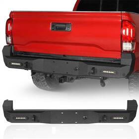 Bxg.4200420442144215 Hooke Road Fit 2016-2023 Toyota Tacoma 3rd Gen Steel Rear Bumper Reinforcement With Led Light