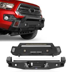 Bxg.4204 Hooke Road Bxg.4202 Steel Replaced Stubby Front Bumper Rear For 16-23 Toyota Tacoma 3rd Gen