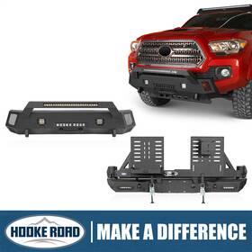Bxg.4202-s Hooke Road Bxg.4215-s Front Rear Bumper With Tire Carrier And D-ring Fit 16-23 Toyota Tacoma