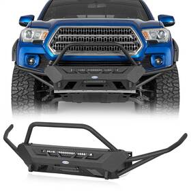 Bxg.4219-s Hooke Road Explorer Tube Full Width Front Bumper With Winch Plate Fit 2016-2023 Toyota Tacoma Bxg.4219-s Hooke Road Explorer Tube Full Width Front Bumper With Winch Plate Fit 2016-2023 Toyota Tacoma