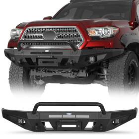 Bxg.4233-s Hooke Road Explorerx Front Rear Bumper With Low-profile Grille Guard Fit Toyota Tacoma 16-23