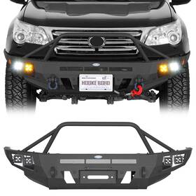 Bxg.4610 Hooke Road Fit 2010-2013 Lexus Gx460 Full-width Steel Front Bumper With Winch Plate And Lights