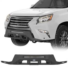 Hooke Road Bxg.4612 Stubby Front Bumper With Winch Plate And 72w Led Light Bar Fit 2014-2023 Lexus Gx460