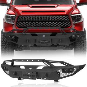 Bxg.5010ab Hooke Road Earthshaker Off-road Front Bumper With Winch Plate Light For 14-21 Toyota Tundra