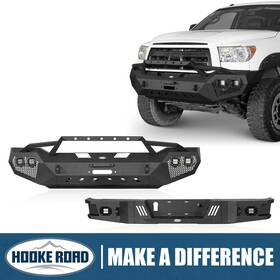 Bxg.5201 Hooke Road Bxg.5200 Offroad Front Rear Bumper With Winch Plate Led Lights For 2007-2013 Toyota Tundra