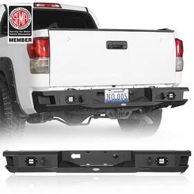 Bxg.5201-s Hooke Road Offroad Steel Rear Back Bumper With Led Llights Fit Toyota Tundra 2007-2013 Trucks