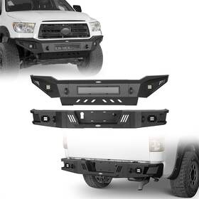 Bxg.5206-s Hooke Road Bxg.5204-s Steel Front And Rear Bumper With Skid Plate Led Lights For 2007-2013 Toyota Tundra