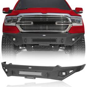 Bxg.6030 Hooke Road Steel Front Bumper With Led Light Fit 2019 2020 2021 2022 2023 2024 Dodge Ram 1500