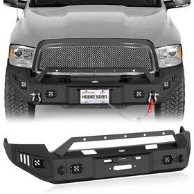 Bxg.6202-s Hooke Road Discovery Front Bumper With Winch Plate And Led Light Fit 2009-2012 Dodge Ram 1500