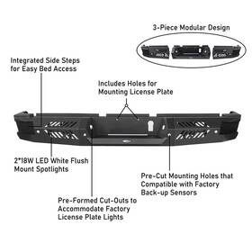 Bxg.6300b Hooke Road Bxg.6300a Bxg.6301 Steel Front Rear Bumper Replacement For Dodge Ram 2500/3500 2019-2024