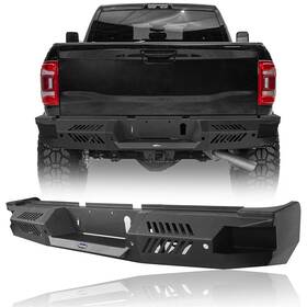 Bxg.6301 Hooke Road Textured Steel Rear Bumper Back Bar For Dodge Ram 2500/3500 2019-2024