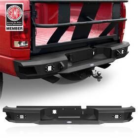 Bxg.6462 Hooke Road Discovery Rear Bumper With Corner Step And Light Fit 2003-2005 Dodge Ram 2500 3500
