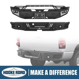 Bxg.6504 Hooke Road Bxg.6506 Full Width Steel Front And Rear Bumper Bar Fit 2006-2008 Dodge Ram 1500