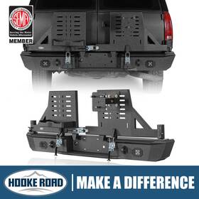 Bxg.7232-s Hooke Road Rear Bumper With Dual Swing For 92-1999 Chevy Suburban Tahoe Gmc Yukon