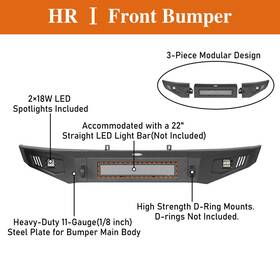Bxg.8003 Hooke Road Bxg.8001 Heavy Duty Steel Front Bumper Assembly With Led Lights For Ford F-150 2004-2014