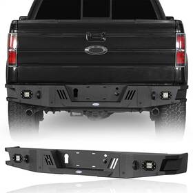 Bxg.8204-s Hooke Road Offroad Steel Rear Bumper With Led Lights For Ford F-150 2006-2014 Pickup Trucks