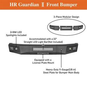 Bxg.8203 Hooke Road Bxg.8212 Textured Steel Front/rear Bumper Assembly Fit F-150 2009-2014 Ford