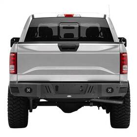 Bxg.8260 Hooke Road Fit 2018 2019 2020 Ford F-150 Rear Back Bumper Reinforcement Bar Black With Light