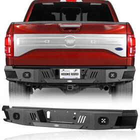 Bxg.8283 Hooke Road Steel Rear Back Step Bumper With License Plate Light For Ford F-150 2015 2016 2017