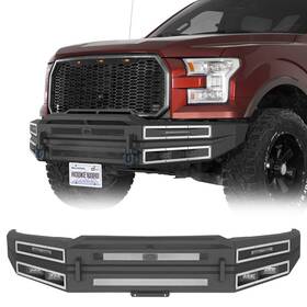 Bxg.8289 Hooke Road Immortal Front Bumper With 4 9w Led Spotlights Fit 2015-2017 Ford F-150