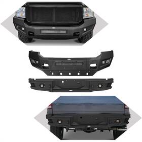 Bxg.8503 Hooke Road Bxg.8500 Off-road Steel Front And Rear Bumper With Light Fit 2005 2006 2007 Ford F250 F350