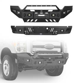 Bxg.8524 Hooke Road Bxg.8525 Off-road Front Rear Back Bumper With Winch Plate Fit 2011-2016 Ford F250 F350