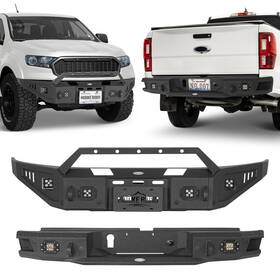 Bxg.8804 Hooke Road Bxg.8803 Fit 2019 2020 2021 2022 2023 Ford Ranger Front Rear Bumper With Winch Plate And Light
