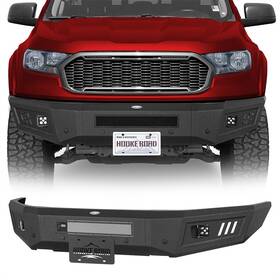 Bxg.8804 Hooke Road Fit 2019 2020 2021 2022 2023 Ford Ranger Textured Steel Front Bumper With 2x Light