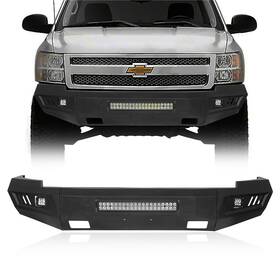 Bxg.9021 Hooke Road Bxg.9021/9022/9023 Off-road Full Width Front Bumper With Light Bar For 2007-2018 Chevy Silverado 1500