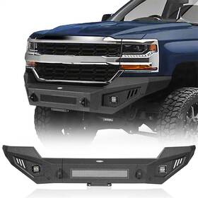 Bxg.9029 Hooke Road Full Width Offroad Steel Front Bumper Fit 2016 2017 2018 Chevy Silverado 1500