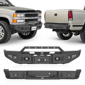 Bxg.9083 Hooke Road Bxg.9080 Fit 1988-1998 Chevy C/k 1500 2500 Fleetside Combo Front Rear Bumper With Light