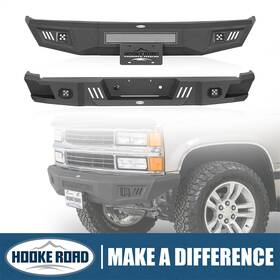 Bxg.9084 Hooke Road Bxg.9082 Combo Front And Rear Bumper For 1988-1998 Chevy C/k 1500 2500 Fleetside
