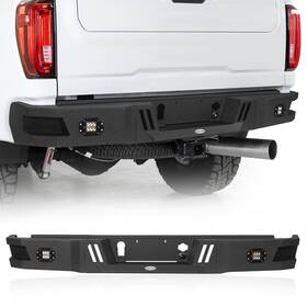 Bxg.9204 Hooke Road Black Steel Rear Step Bumper With Led Light Fits Gmc Sierra 2500/3500 Hd 2020-2023